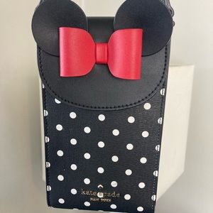 KATE SPADE DISNEY MINNIE MOUSE FLAP PHONE CROSSBODY polka dot
